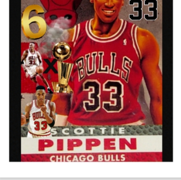 NEW!💯 SCOTTIE PIPPEN 8.5x11 GLOSSY COLOR ART CHICAGO BULLS SELF CREATED POSTER! - Picture 3 of 4